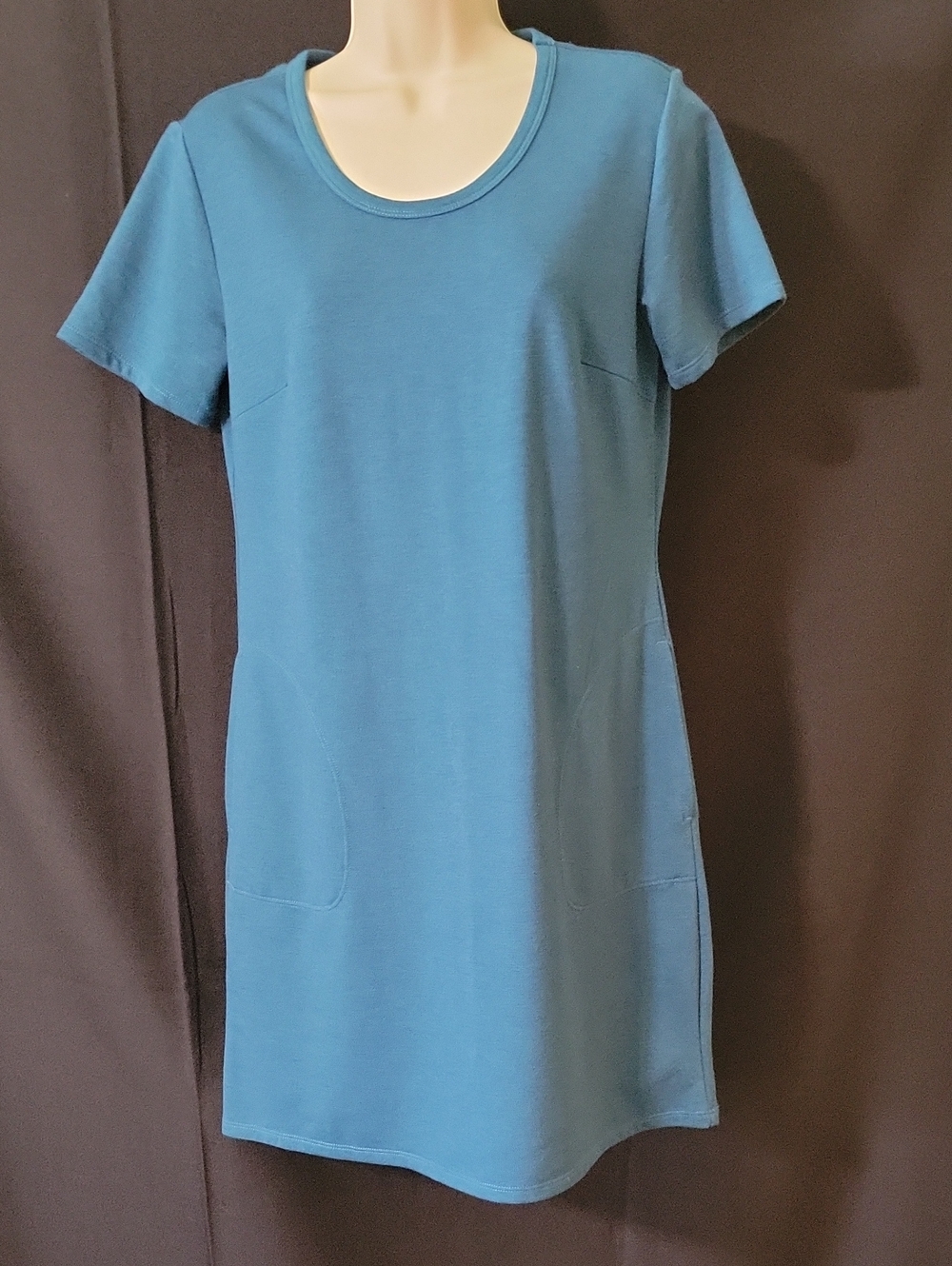 32 Degrees Cool Teal Short-Sleeve Shift Dress - Size S